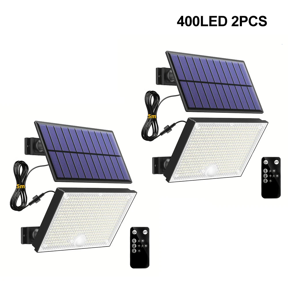 172/400/268 LED Solar Lights Outdoor Motion Sensor Solar Security Lights Waterproof Powered Garden Light Yard Patio Garage