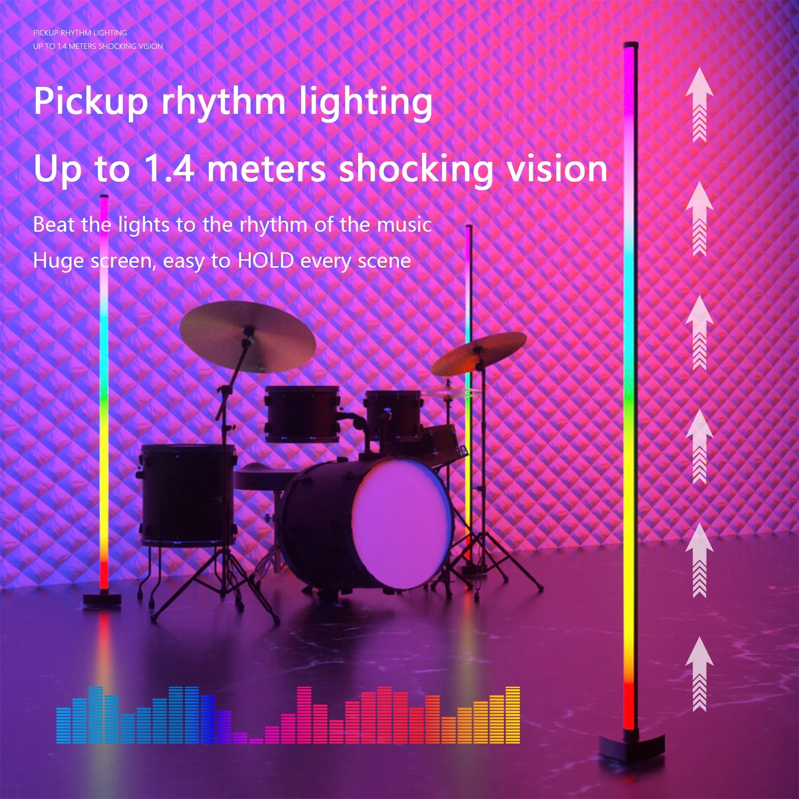 110-240V LED Smart RGBIC Corner Floor Lamp with APP and Remote Control 146cm DIY Length Dynamic Mode Pickup Rhythm Million Color