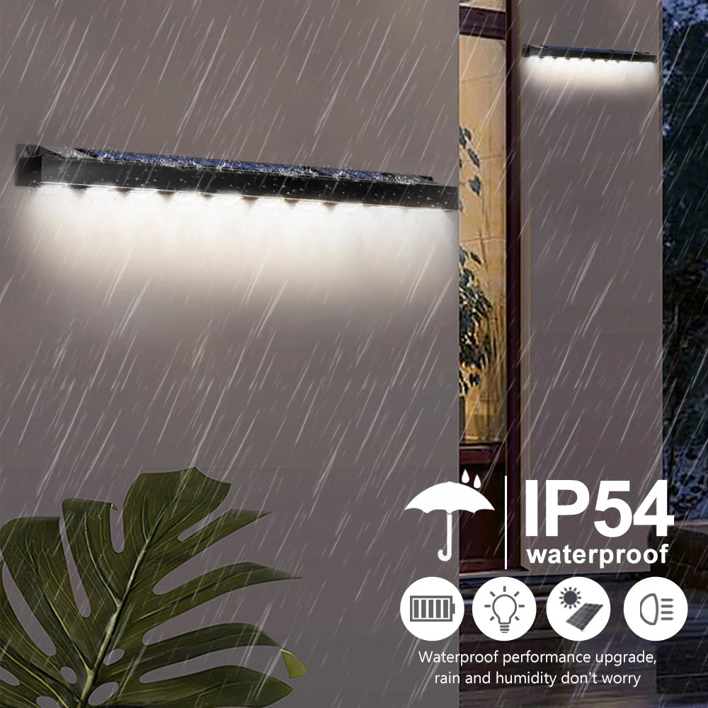 10LED Solar Wall Light Outdoor Solar Powered Landscape Light Waterproof Sign Lights Garden Porch Patio Deck Balcony Yard Decor