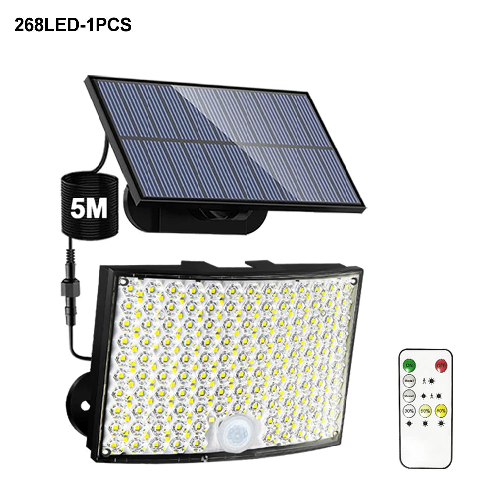 106/318 LED Solar Light Outdoor 348 LED Spotlights IP65 Waterproof Motion Sensor Human Solar Flood Security Lights 3 Modes