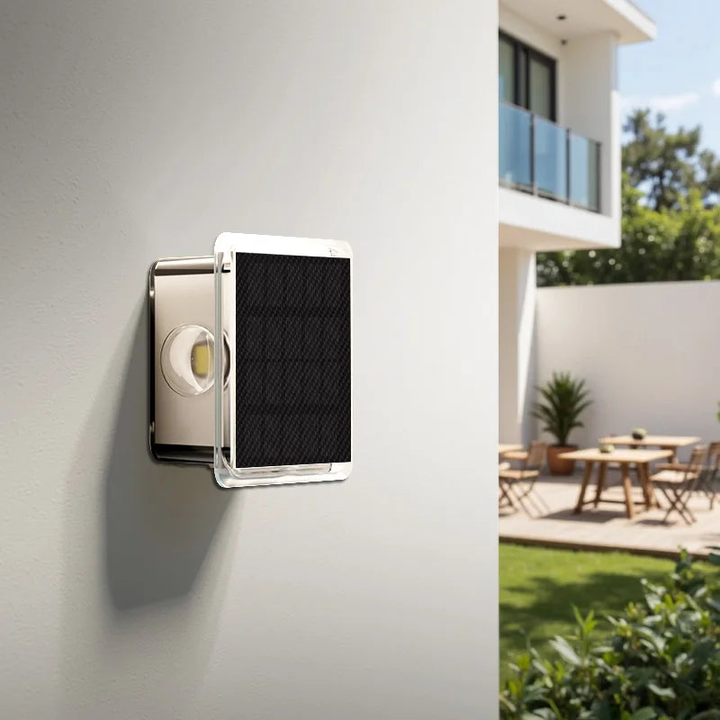 1-2PC Solar Fence Light Outdoor Warm White RGB 2/4LED Solar Powered Light Dusk to Dawn Solar Deck Light Waterproof Backyard Pool