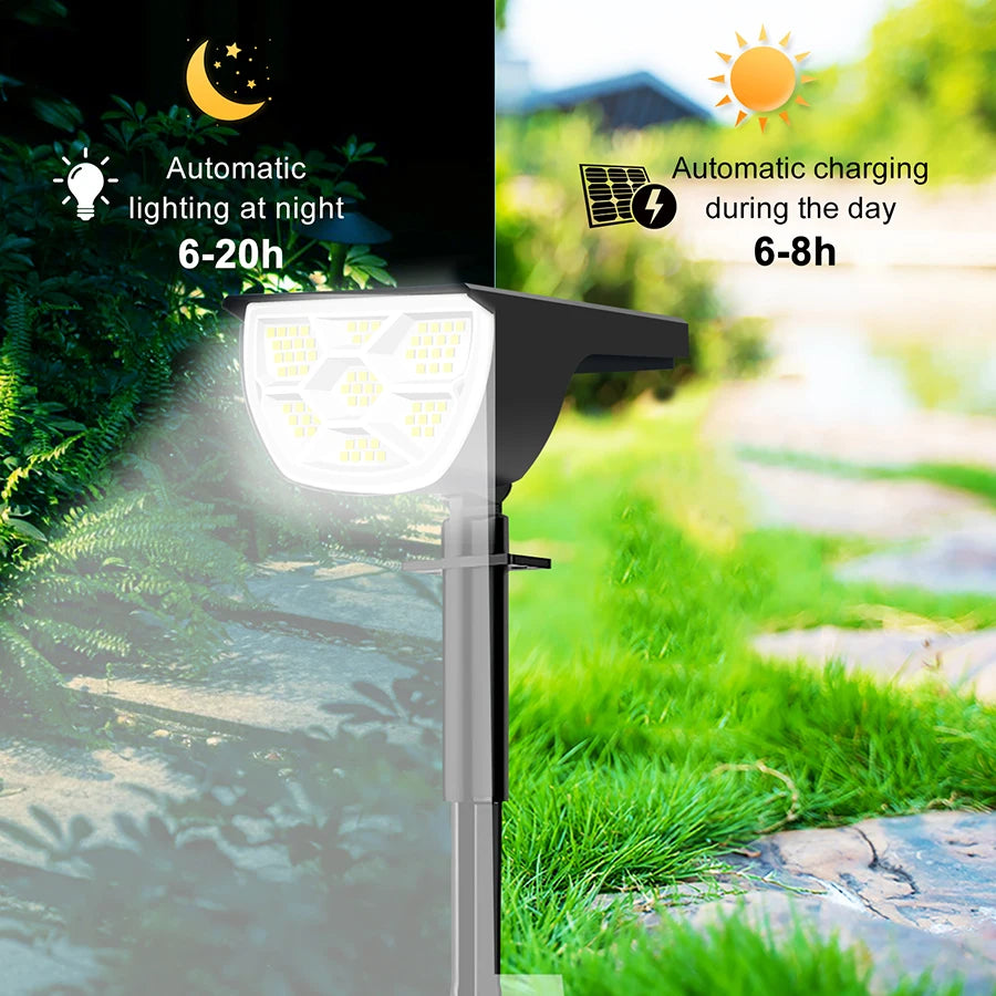 1/2/4PCS Solar Spot Light 68/72 LED Outdoor Garden Solar Landscape Spotlights Waterproof 3 Modes Wall Light Door Backyard Garage