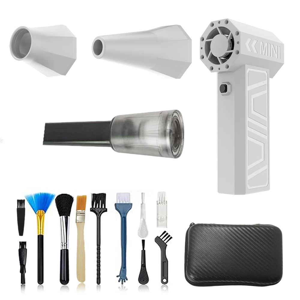 180000RPM Brushless Motor Turbo Fan 10000mAh Rechargeable Electric Air Blower HighSpeed Violent Blower Air Duster Snow Removal