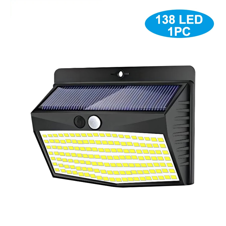 138/468/238 LED Solar Light Outdoor waterproof for garden Powered Sunlight street wall light security lighting 3 mode