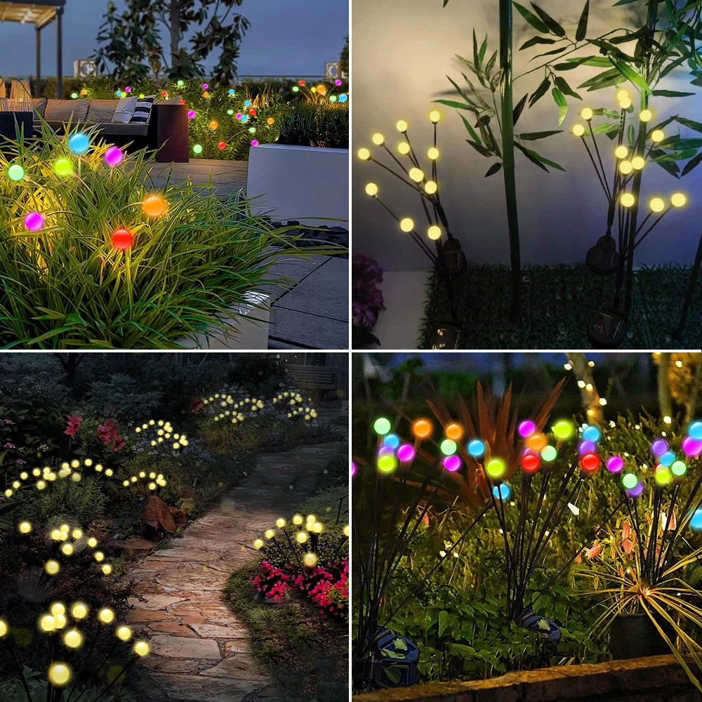 1/2/3/4PCS LED Solar Outdoor Jellyfish Swaying Lights Waterproof Garden RGB Mushroom Lawns Lamp for Patio Yard Garden Decoration