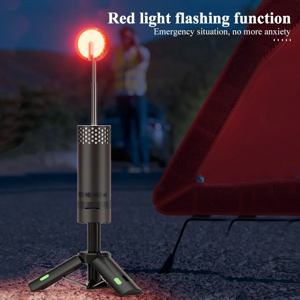10000mAh Rechargeable Camping Light Portable Telescopic Lantern with Tripod Magnetic Detachable Tent Lamp Flashlights Emergency