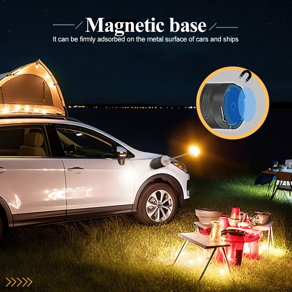 10000mAh Rechargeable Camping Light Portable Telescopic Lantern with Tripod Magnetic Detachable Tent Lamp Flashlights Emergency