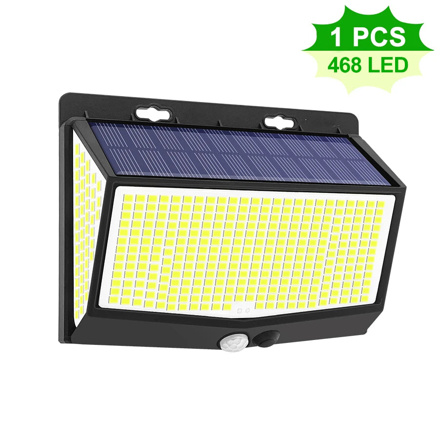 138/468/238 LED Solar Light Outdoor waterproof for garden Powered Sunlight street wall light security lighting 3 mode