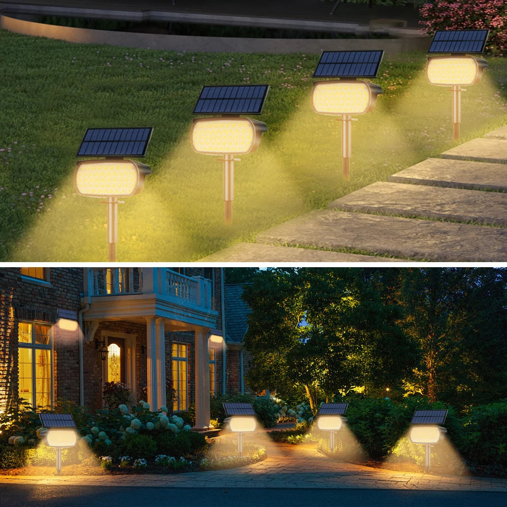 108 LED Outdoor Solar Lights Solar Landscape Spot Lights Adjustable Garden Decor Solar Powered Flood Wall Lights Pathway