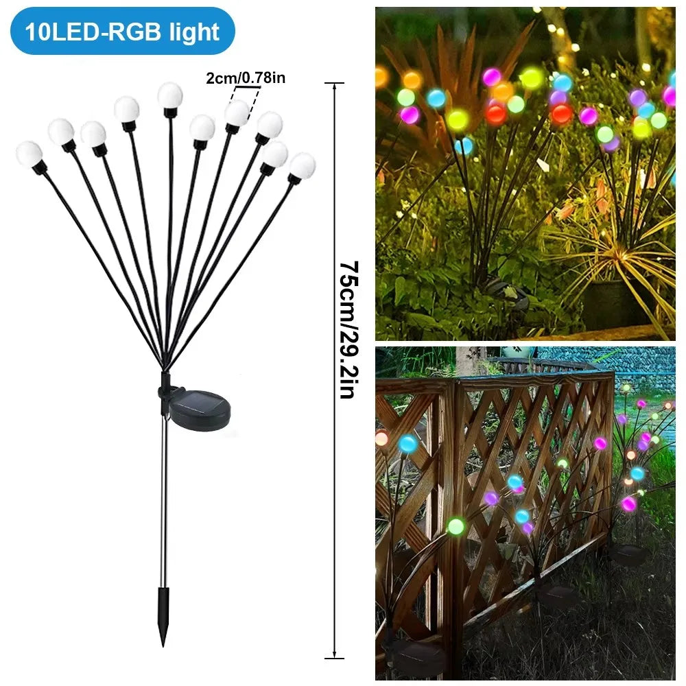 1/2/3/4PCS LED Solar Outdoor Jellyfish Swaying Lights Waterproof Garden RGB Mushroom Lawns Lamp for Patio Yard Garden Decoration