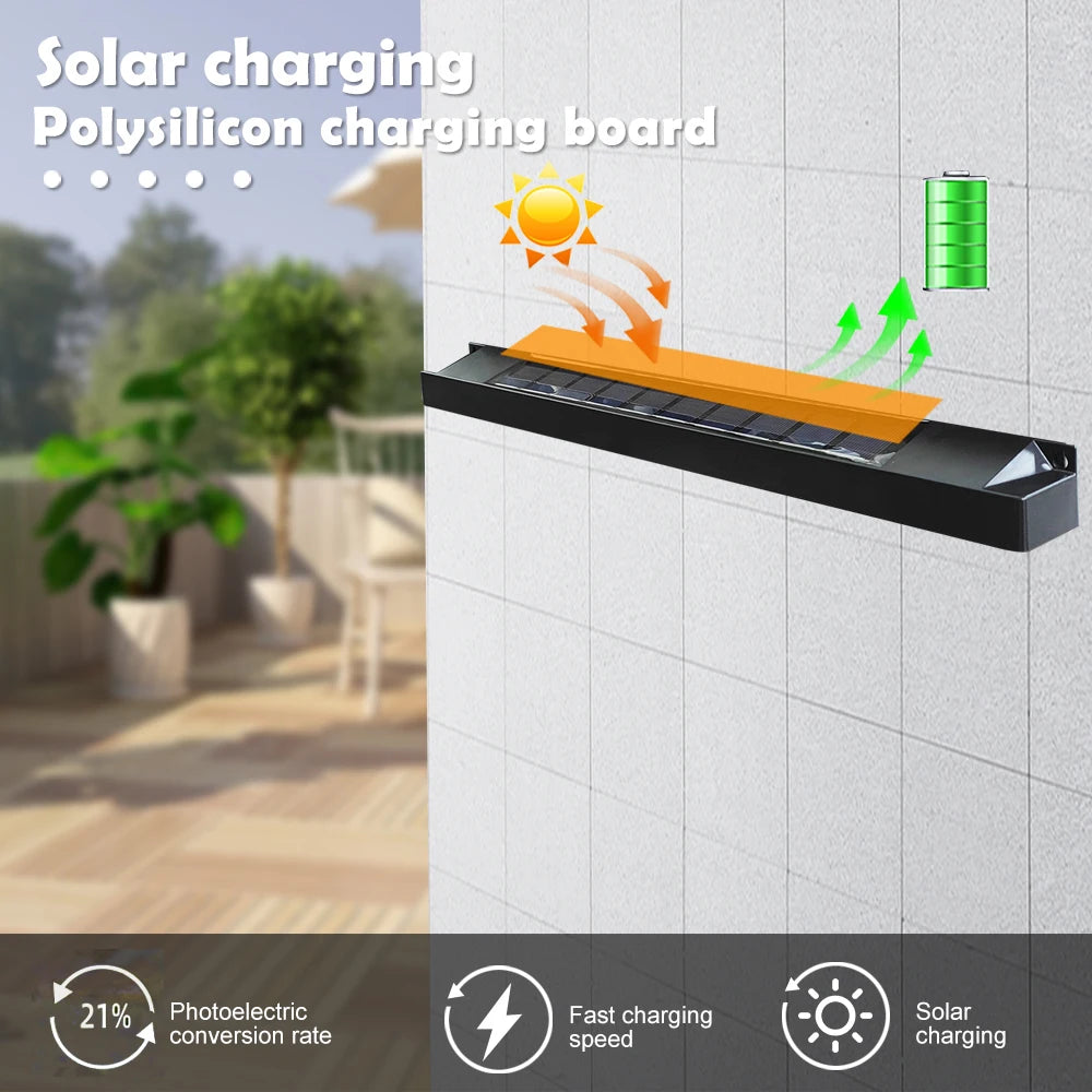 10LED Solar Wall Light Outdoor Solar Powered Landscape Light Waterproof Sign Lights Garden Porch Patio Deck Balcony Yard Decor