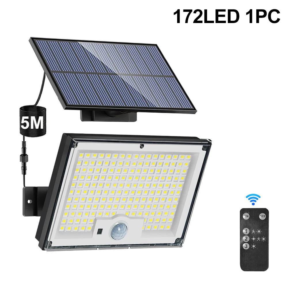 172/400/268 LED Solar Lights Outdoor Motion Sensor Solar Security Lights Waterproof Powered Garden Light Yard Patio Garage