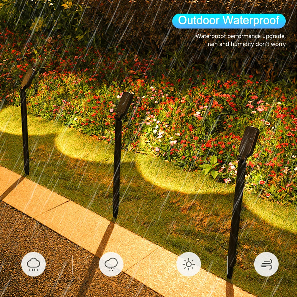 1/4 Packs Solar Garden Lights Outdoor Solar Pathway Lights Waterproof Garden Landscape Spot Lighting For Path Lighting Decor