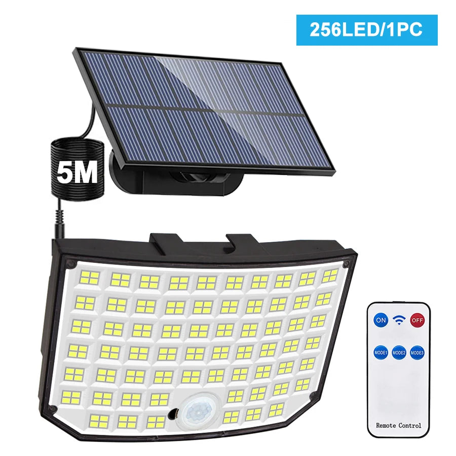 172/400/268 LED Solar Lights Outdoor Motion Sensor Solar Security Lights Waterproof Powered Garden Light Yard Patio Garage