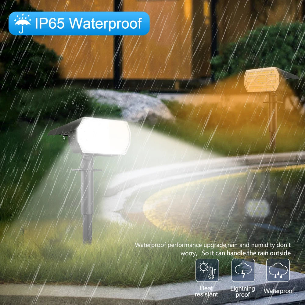 1/4PCS Solar Spot Lights Outdoor Garden 86LED 3Modes Waterproof Landscape Spotlights Wall Light Driveway Pathway Yard