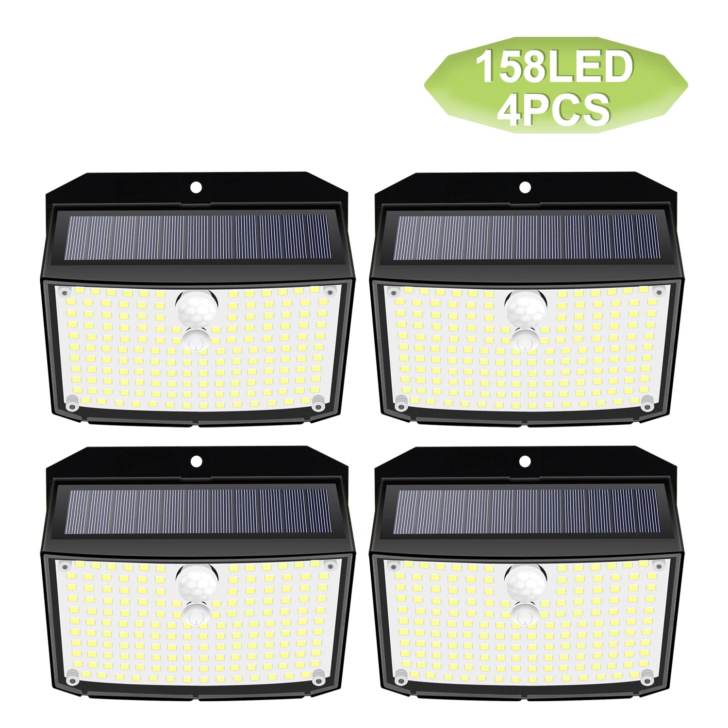 158 LED Solar Wall Lights Outdoor ecurity Light Motion Sensor Waterproof 3 Modes Courtyard Wall Lamp Garden Decor Garage Lamp