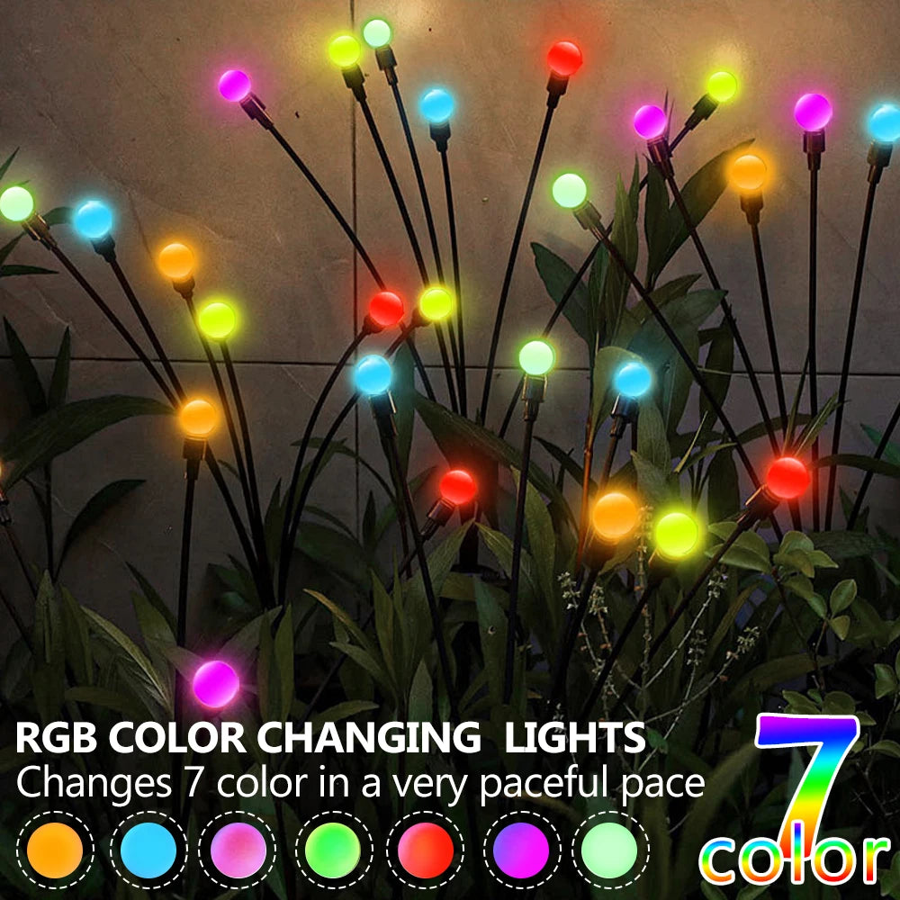 1/2/3/4PCS LED Solar Outdoor Jellyfish Swaying Lights Waterproof Garden RGB Mushroom Lawns Lamp for Patio Yard Garden Decoration