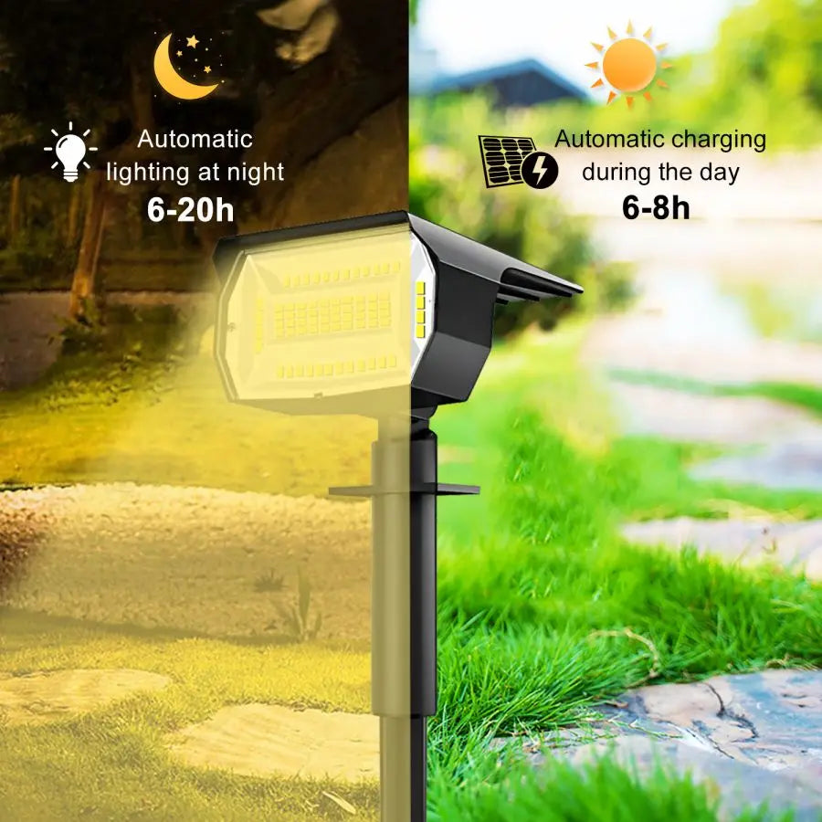 1/2/4PCS Solar Spot Light 68/72 LED Outdoor Garden Solar Landscape Spotlights Waterproof 3 Modes Wall Light Door Backyard Garage