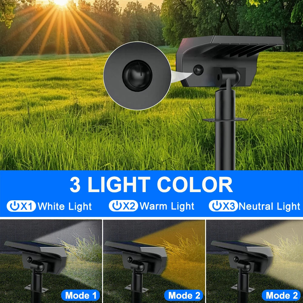 1/4PCS Solar Spot Lights Outdoor Garden 86LED 3Modes Waterproof Landscape Spotlights Wall Light Driveway Pathway Yard
