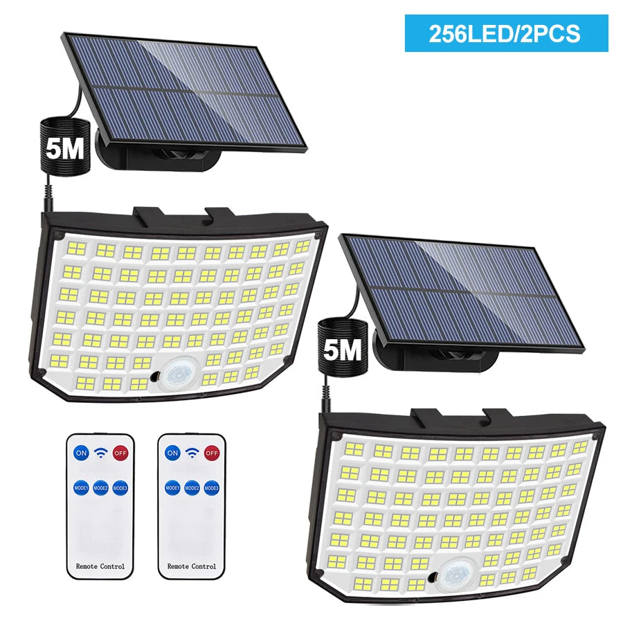172/400/268 LED Solar Lights Outdoor Motion Sensor Solar Security Lights Waterproof Powered Garden Light Yard Patio Garage