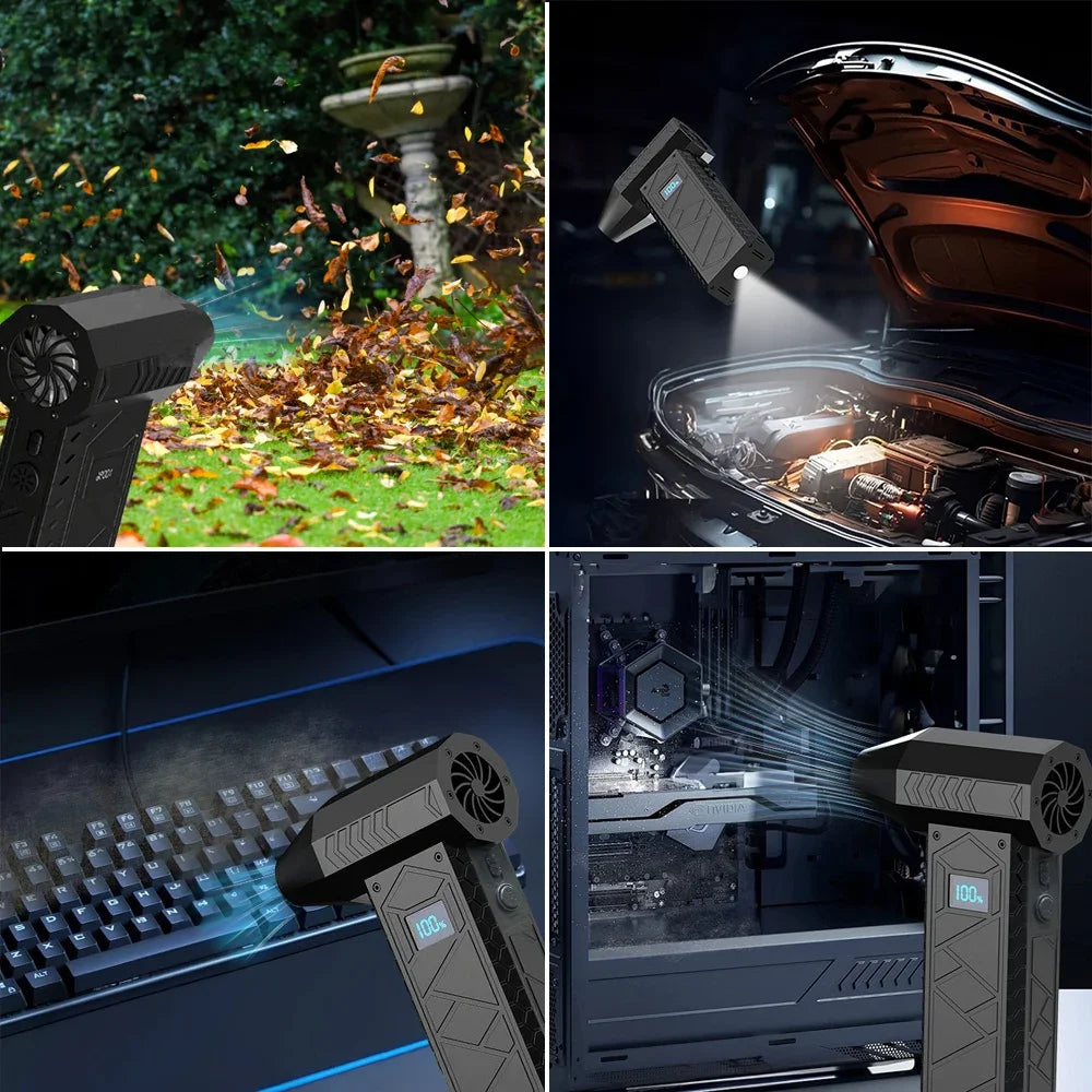 180000PRM Portable Electric Air Blower Turbo Jet Fan Brushless Motor HighSpeed Mini Turbo Jet Fan Adjustable Wind Violent Blower