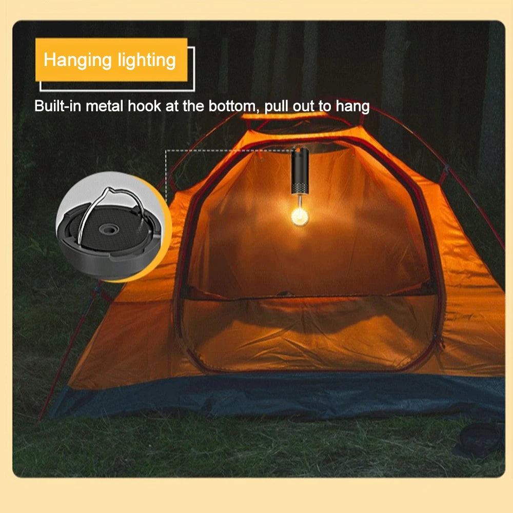 10000mAh Rechargeable Camping Light Portable Telescopic Lantern with Tripod Magnetic Detachable Tent Lamp Flashlights Emergency