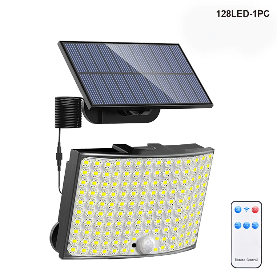 106/318 LED Solar Light Outdoor 328 LED Spotlights IP65 Waterproof Motion Sensor Human Solar Flood Security Lights 3 Modes