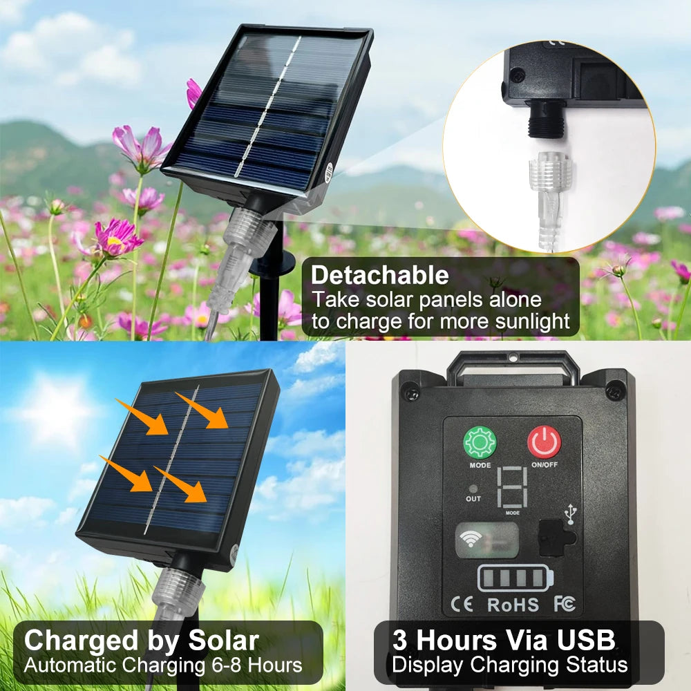 1/2/3/4PCS LED Solar Outdoor Jellyfish Swaying Lights Waterproof Garden RGB Mushroom Lawns Lamp for Patio Yard Garden Decoration