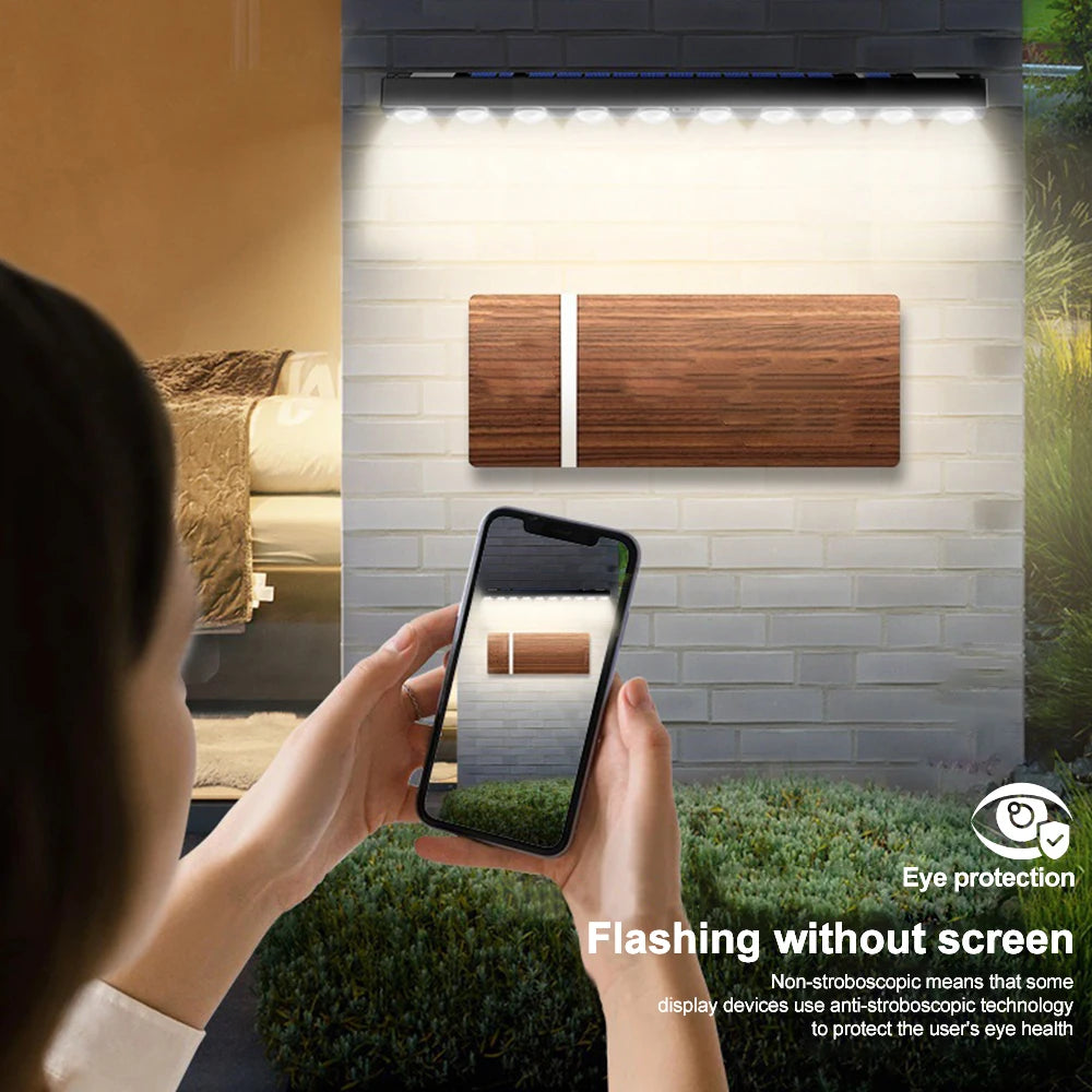 10LED Solar Wall Light Outdoor Solar Powered Landscape Light Waterproof Sign Lights Garden Porch Patio Deck Balcony Yard Decor