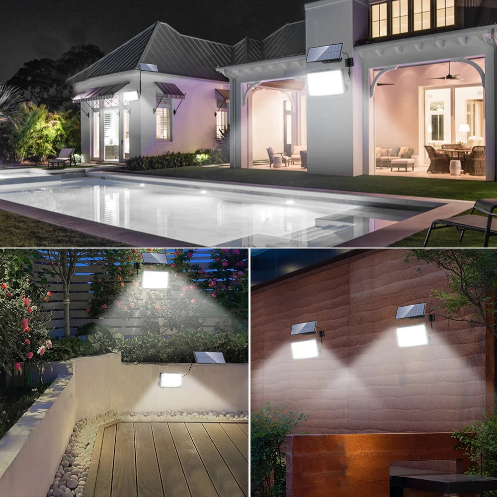 106LED Solar Security Lights Outdoor 3 Modes Waterproof Solar Motion Sensor Wall Light Solar Powered Flood Lamp Garage Garden