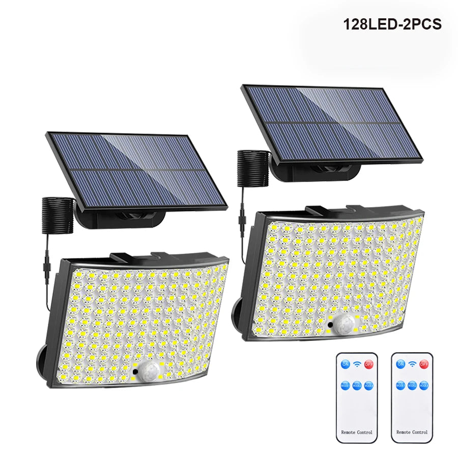 106/318 LED Solar Light Outdoor 328 LED Spotlights IP65 Waterproof Motion Sensor Human Solar Flood Security Lights 3 Modes