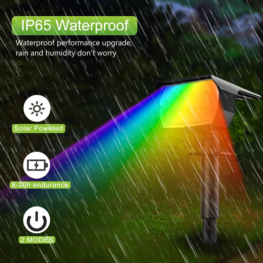 1/2/4PCS Solar Spot Light 68/72 LED Outdoor Garden Solar Landscape Spotlights Waterproof 3 Modes Wall Light Door Backyard Garage