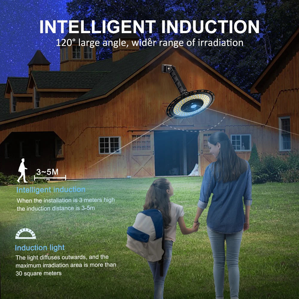 180/244 LED Solar Shed Light Indoor Outdoor Motion Sensor Solar Pendant Light Ceiling Lighting Waterproof Barn Gazebo Warehouse