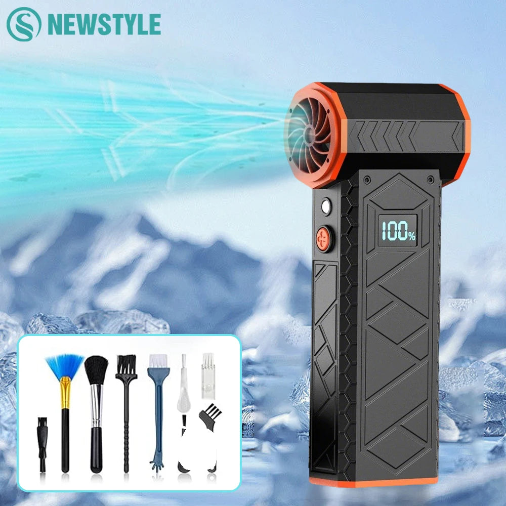 180000RPM Brushless Motor Turbo Fan 10000mAh Rechargeable Electric Air Blower HighSpeed Violent Blower Air Duster Snow Removal
