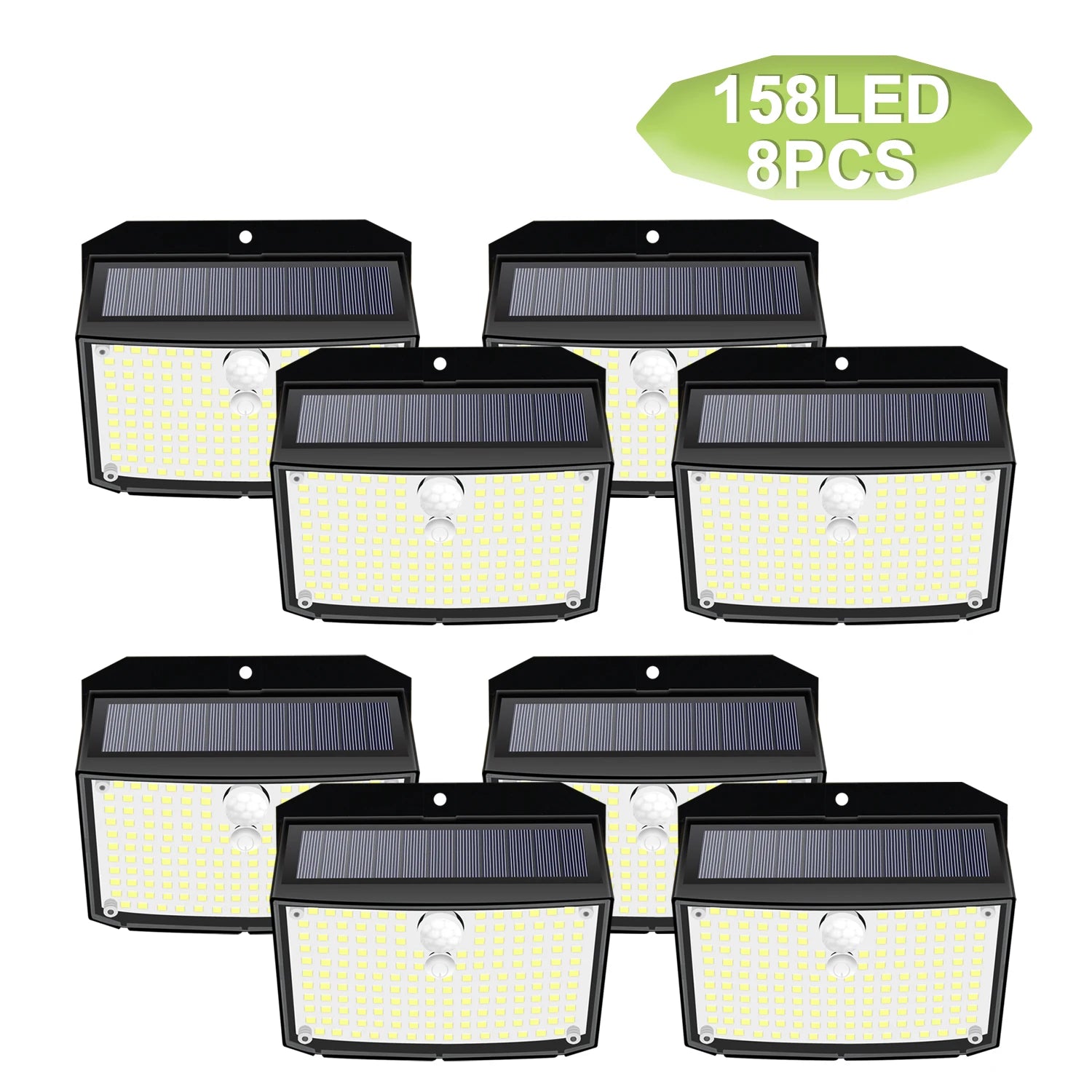 158 LED Solar Wall Lights Outdoor ecurity Light Motion Sensor Waterproof 3 Modes Courtyard Wall Lamp Garden Decor Garage Lamp